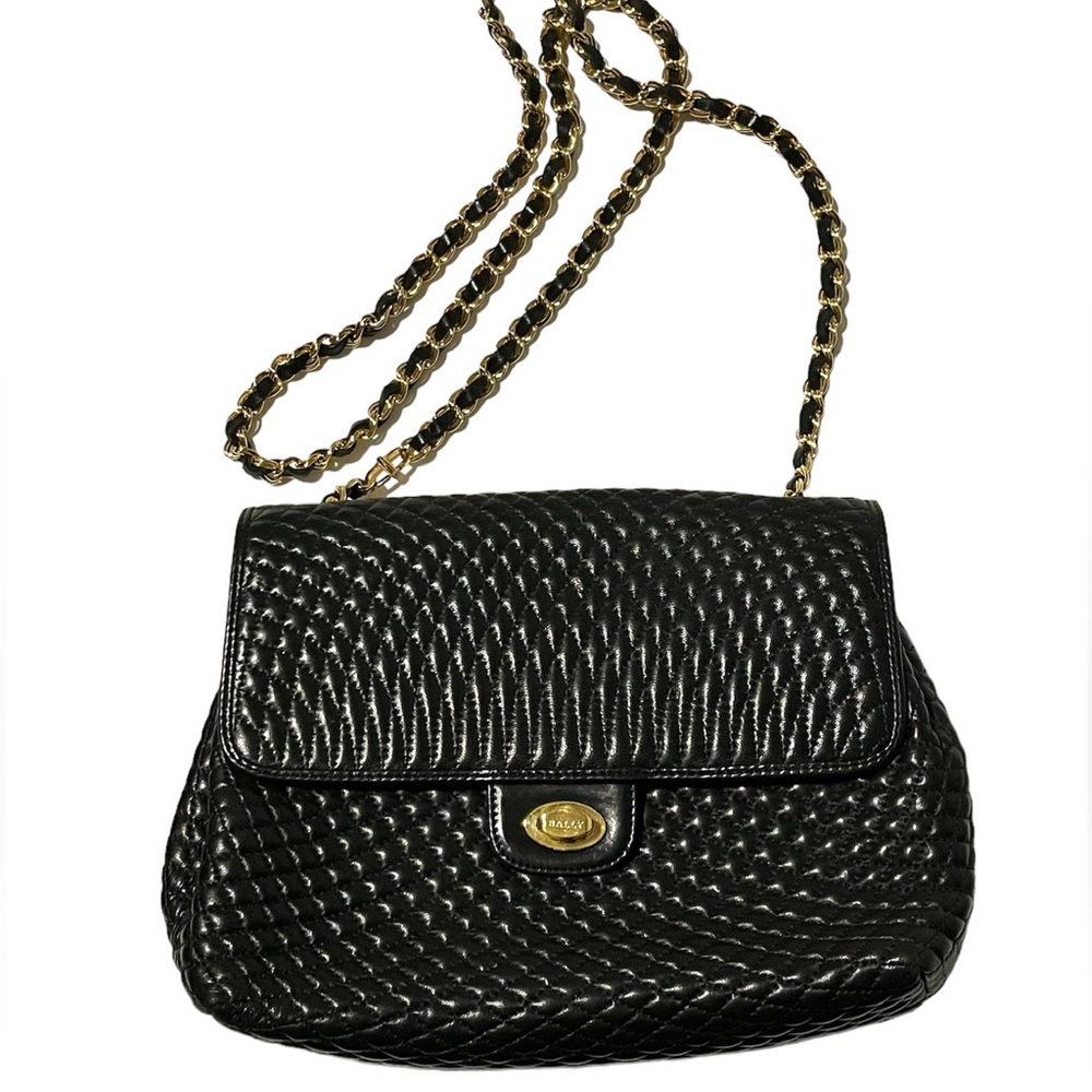 ✨BALLY✨Quilted Leather Crossbody Bag